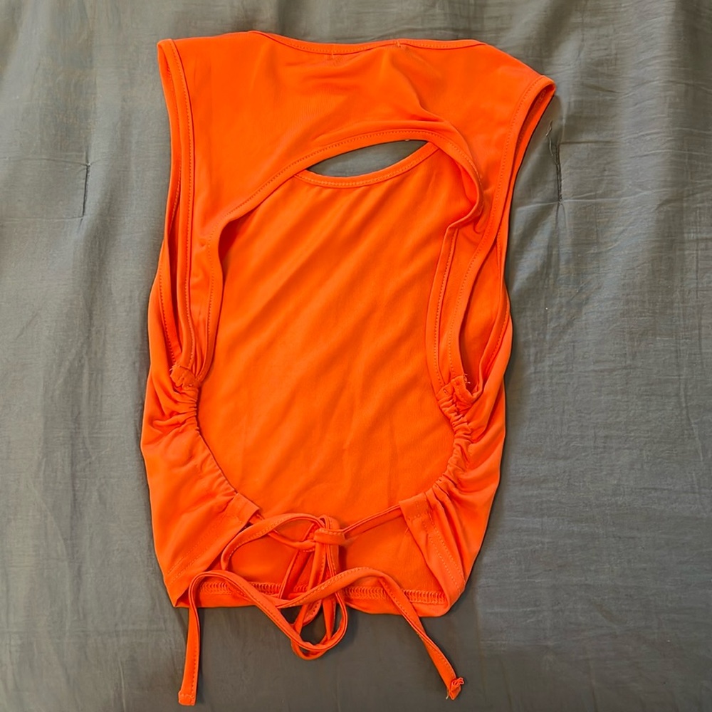 Orange crop top